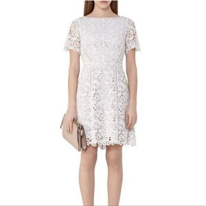 Reiss white lace dress 0